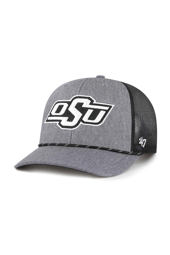 Men's-'47 Gray Oklahoma State Cowboys Carbon Rope Adjustable Hat