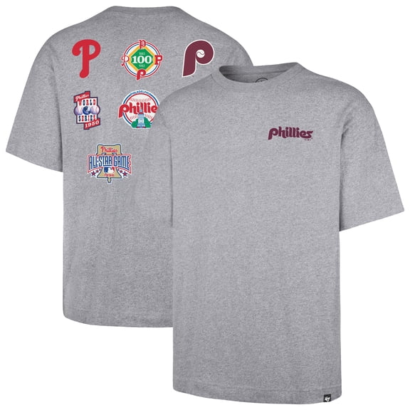 Men's '47 Heather Gray Philadelphia Phillies History Lock Foundation T-Shirt