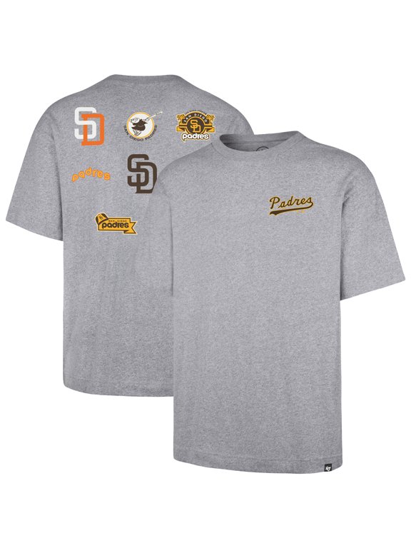 Men's '47 Heather Gray San Diego Padres History Lock Foundation T-Shirt