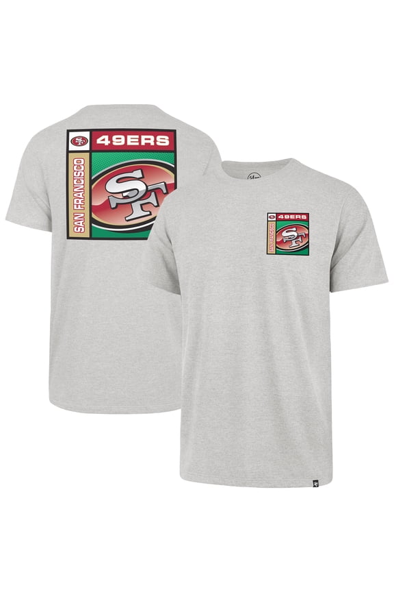 Men's '47 Gray San Francisco 49ers Chrome Plate Franklin T-Shirt