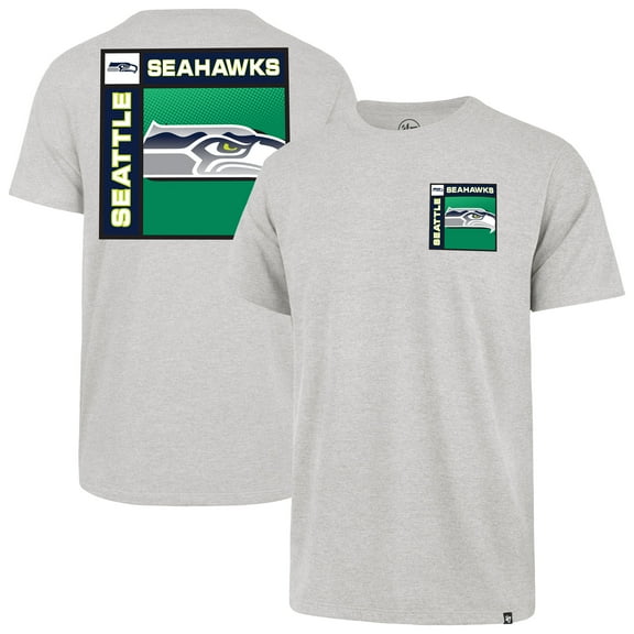 Men's '47  Gray Seattle Seahawks Chrome Plate Franklin T-Shirt