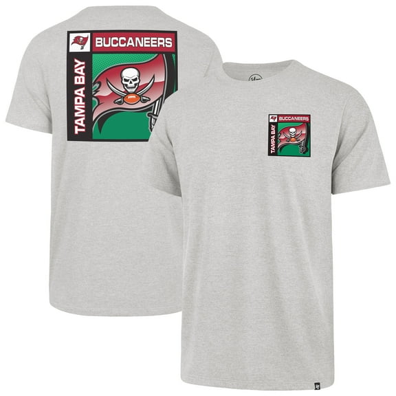 Men's '47  Gray Tampa Bay Buccaneers Chrome Plate Franklin T-Shirt