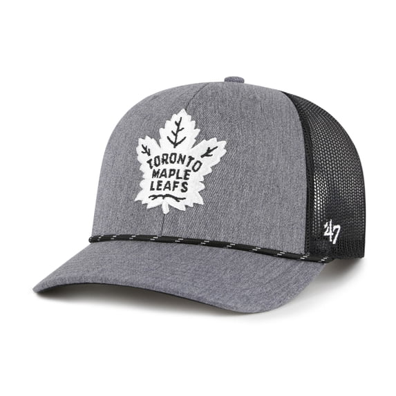 Men's '47 Gray Toronto Maple Leafs Carbon Rope Trucker Adjustable Hat