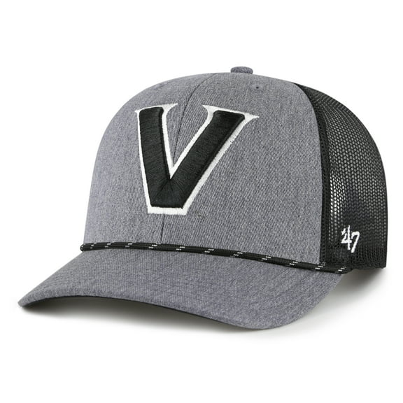 Men's-'47  Gray Vanderbilt Commodores Carbon Rope Adjustable Hat