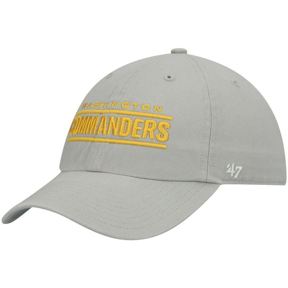 Men's '47 Gray Washington Commanders Script Clean Up Adjustable Hat