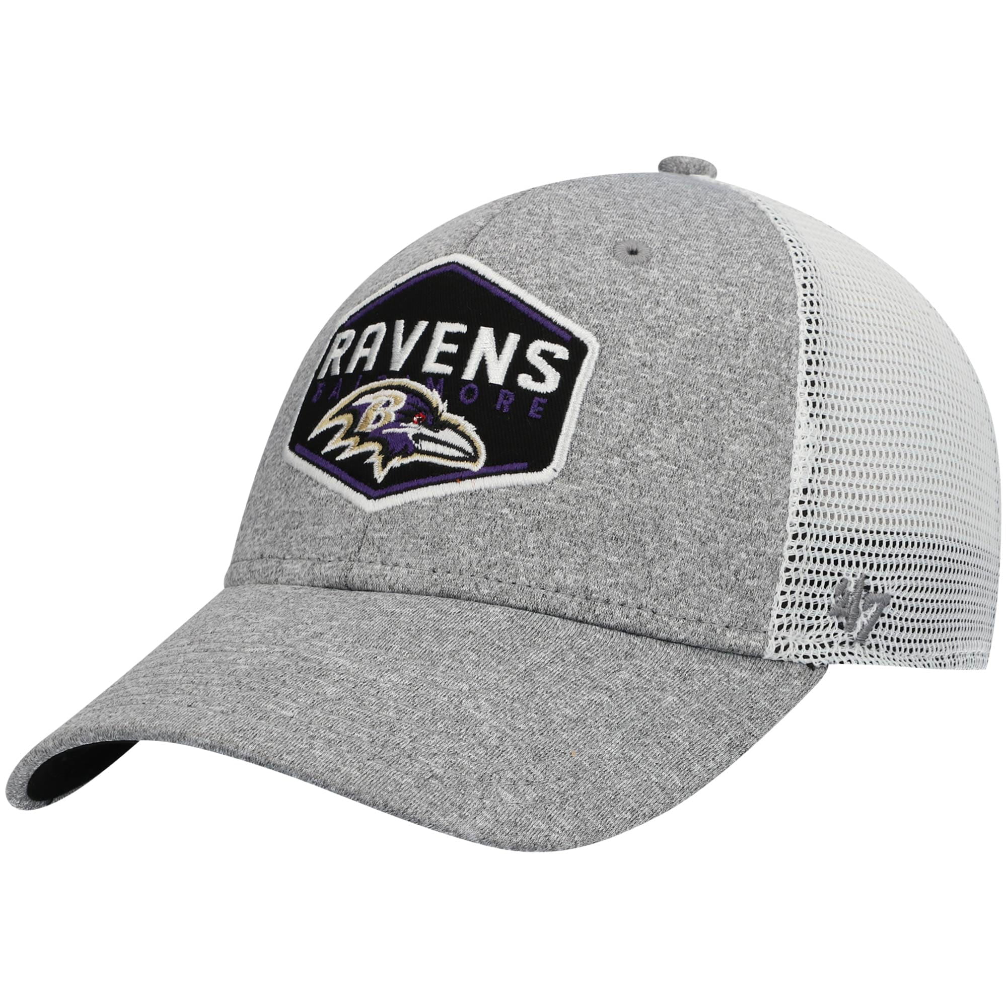 Men's '47 Gray/White Baltimore Ravens Hitch Contender Flex Hat