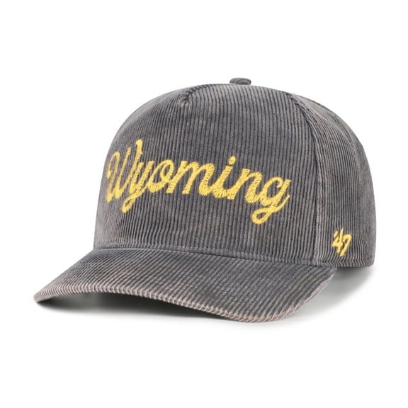 Men's '47  Gray Wyoming Cowboys Reclaim Snow Wash Corduroy Hitch Adjustable Hat