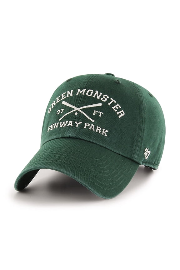 Men's '47 Green Boston Red Sox Green Monster Crossed Bat Clean Up Adjustable Hat