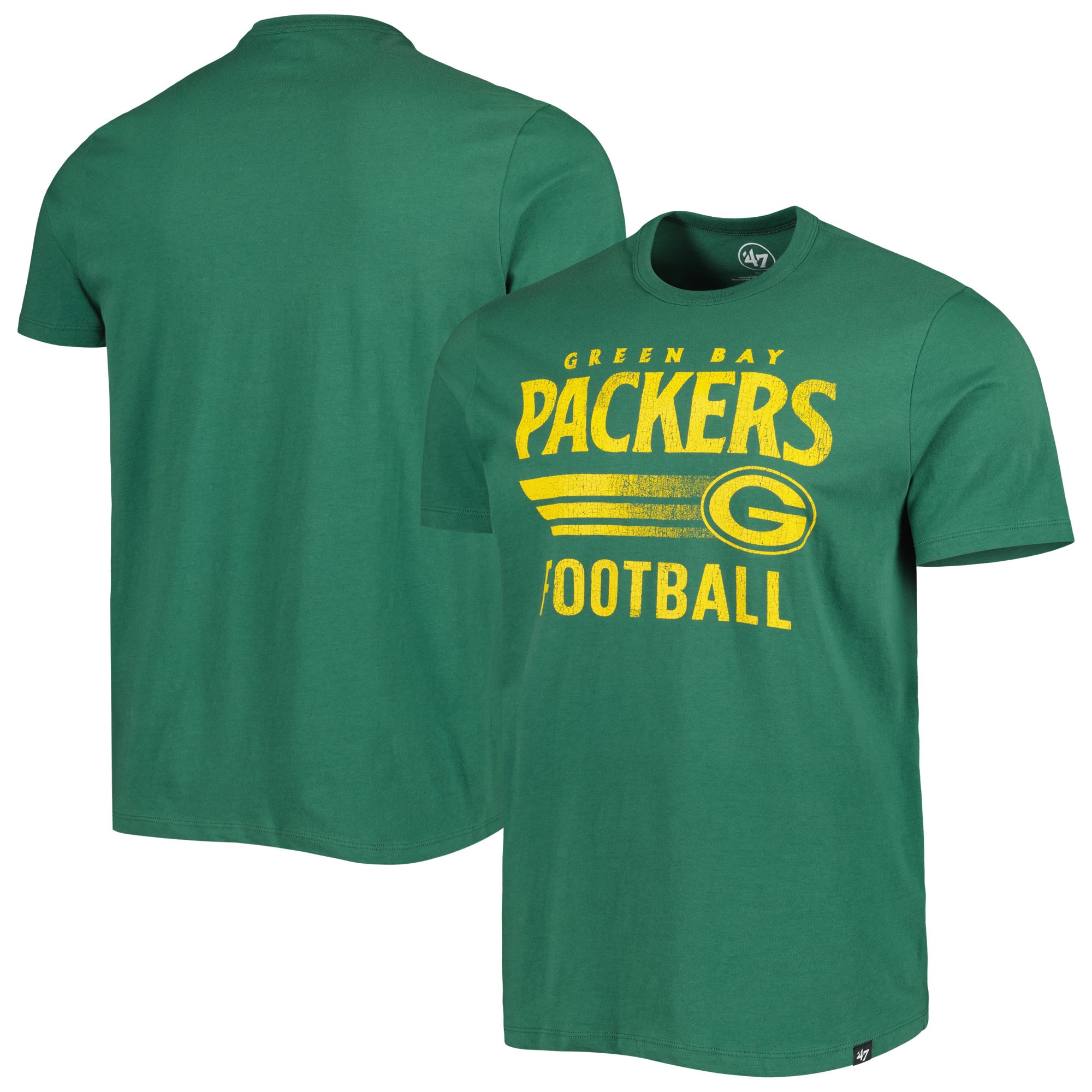 Men's '47 Green Green Bay Packers Wordmark Rider Franklin T-Shirt - image 1 of 3