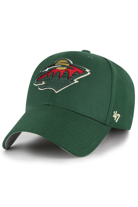 Men's '47 Green Minnesota Wild Wordmark Back Strap MVP Adjustable Hat