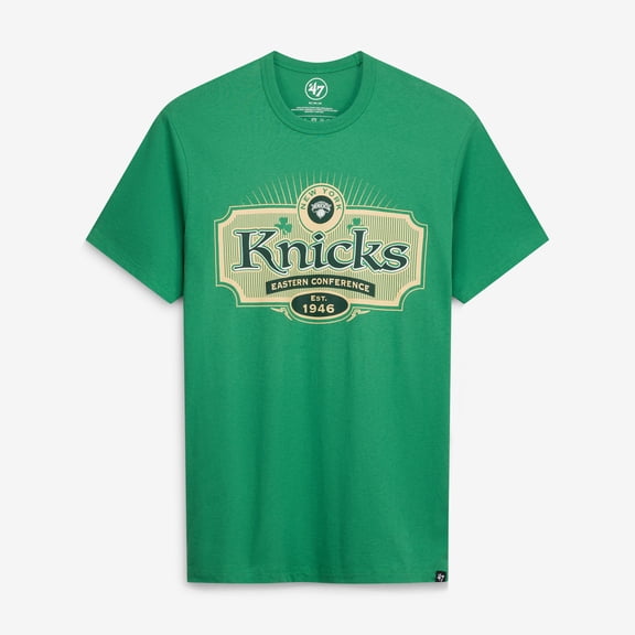 Men's '47  Green New York Knicks Lucky Team Franklin T-Shirt