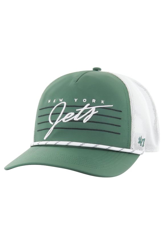 Men's '47 Green/White New York Jets Downburst Relaxed Hitch Trucker Adjustable Hat
