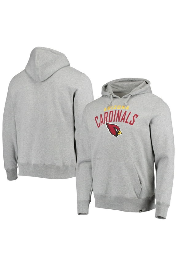 Men's '47 Heathered Gray Arizona Cardinals Outrush Headline Pullover Hoodie
