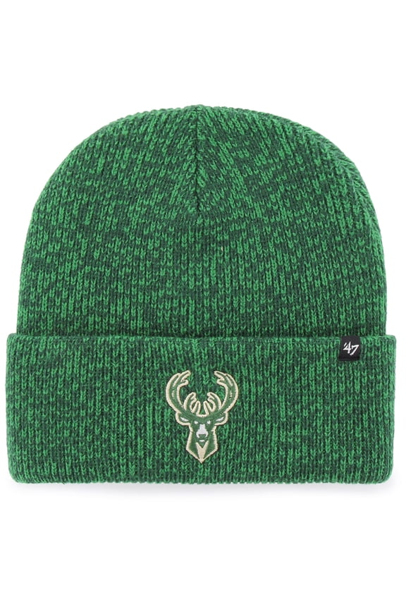 Men's '47 Hunter Green Milwaukee Bucks Brain Freeze Cuffed Knit Hat