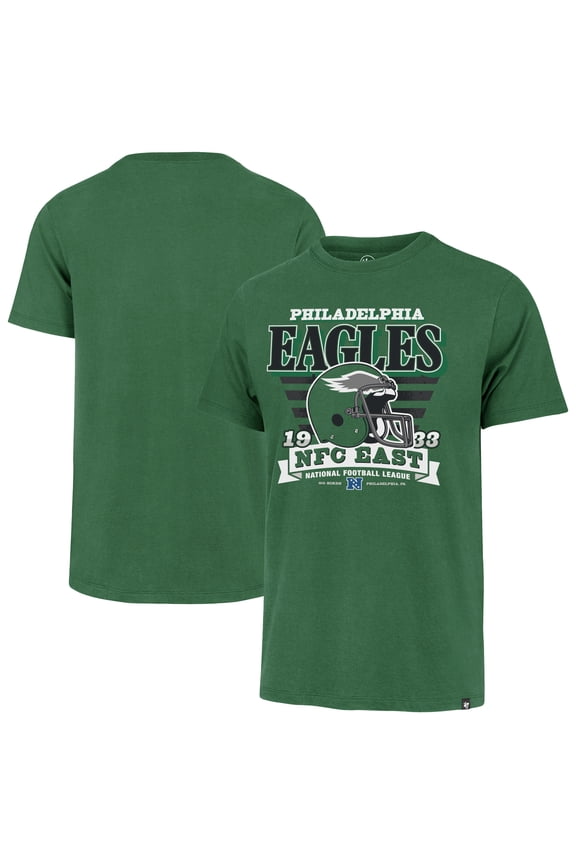 Men's '47 Kelly Green Philadelphia Eagles Stripe Splash Franklin Throwback T-Shirt