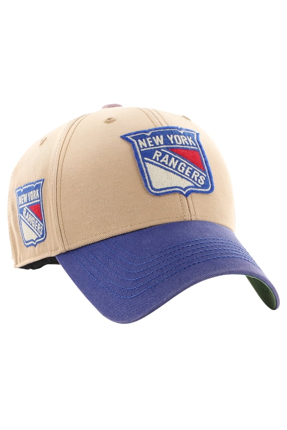 Men's '47 Khaki/Blue New York Rangers Dusted Sedgwick MVP Adjustable Hat