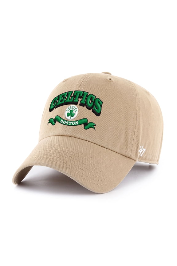 Men's '47  Khaki Boston Celtics Fast Break Chase Region Clean Up Adjustable Hat