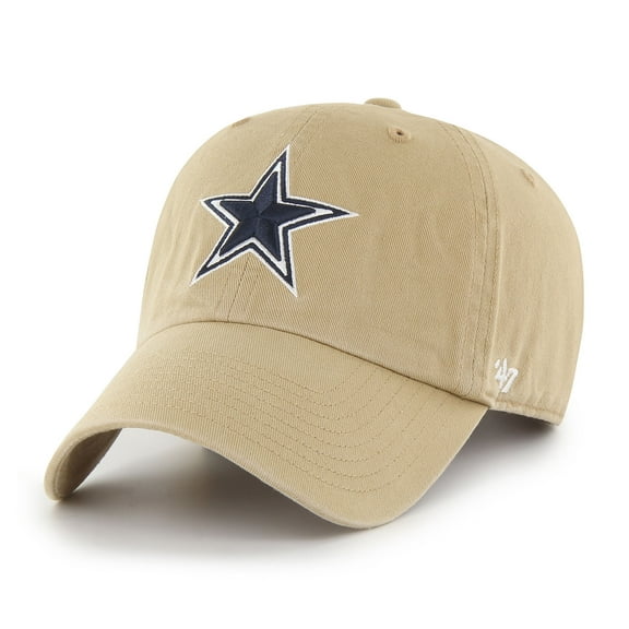 Men's '47 Khaki Dallas Cowboys Secondary Clean Up Adjustable Hat