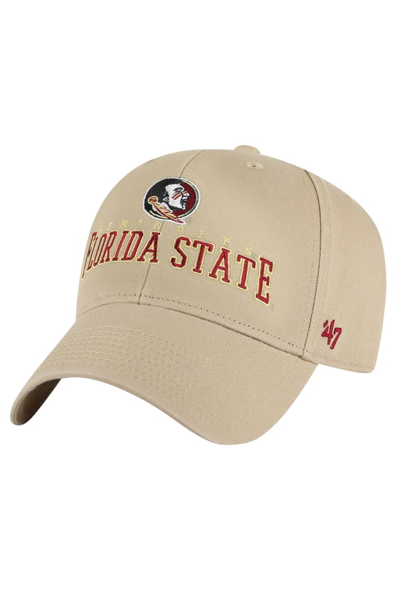 Men's '47 Khaki Florida State Seminoles Powell MVP Adjustable Hat