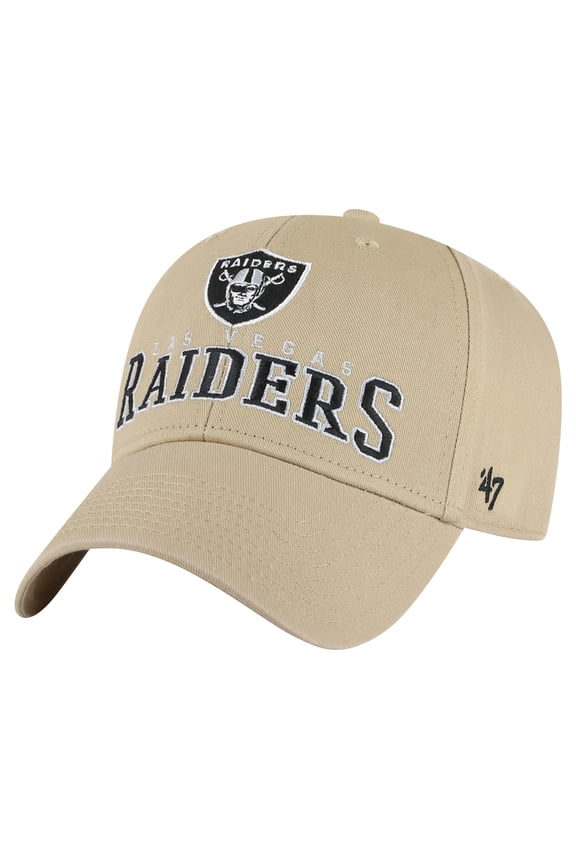 Men's '47 Khaki Las Vegas Raiders Powell MVP Adjustable Hat