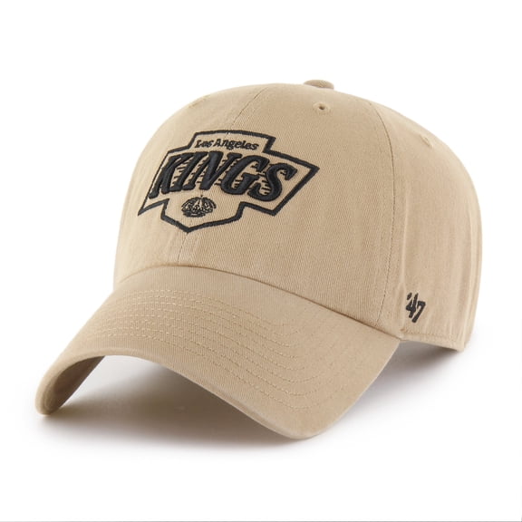 Men's '47 Khaki Los Angeles Kings Logo Clean Up Adjustable Hat
