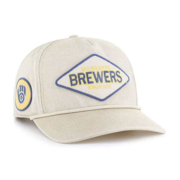 Men's '47 Khaki Milwaukee Brewers Cairn Hitch Adjustable Hat