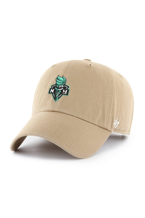Men's '47 Khaki New York Liberty Core Logo Clean Up Adjustable Hat
