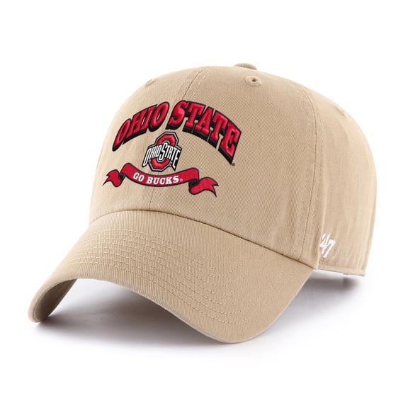 Men's '47  Khaki Ohio State Buckeyes Region Clean Up Adjustable Hat