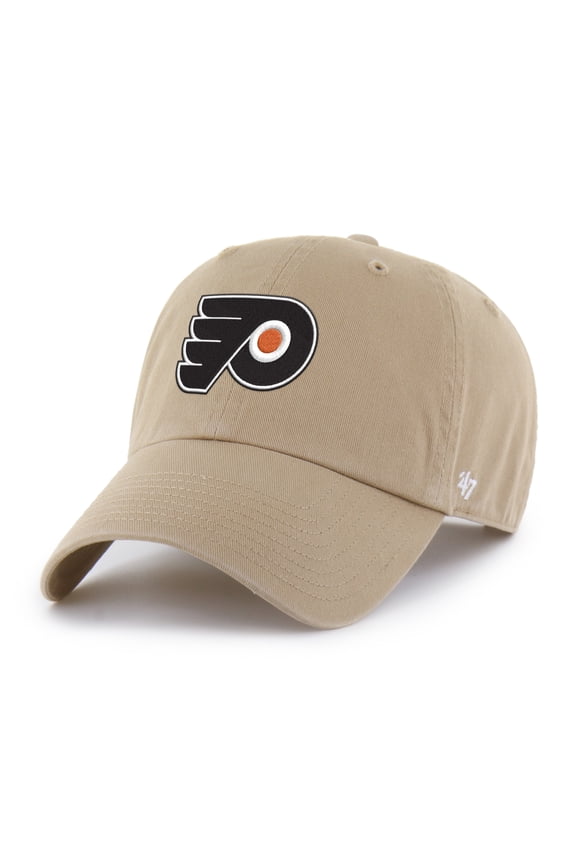 Men's '47 Khaki Philadelphia Flyers Logo Clean Up Adjustable Hat