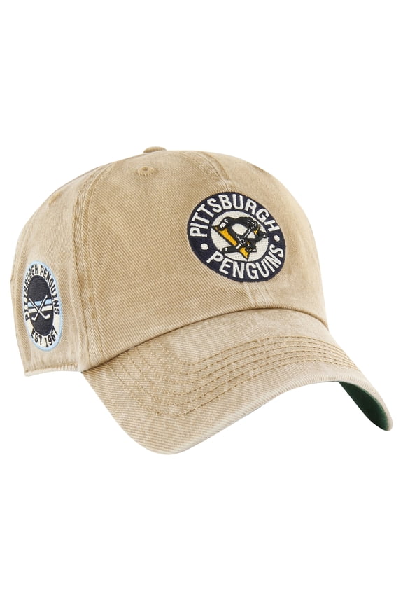 Men's '47 Khaki Pittsburgh Penguins  Earldor Clean Up Adjustable Hat
