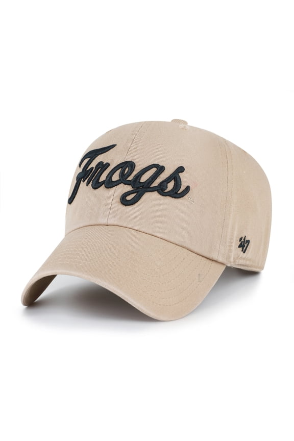 Men's '47 Khaki TCU Horned Frogs Vault Clean Up Adjustable Hat