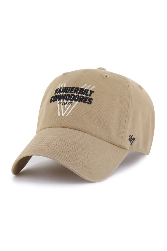 Men's '47  Khaki Vanderbilt Commodores Vault Clean Up Adjustable Hat