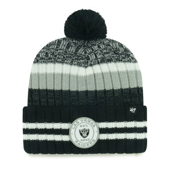 Men's '47 Las Vegas Raiders Quiver Cuffed Knit Hat with Pom