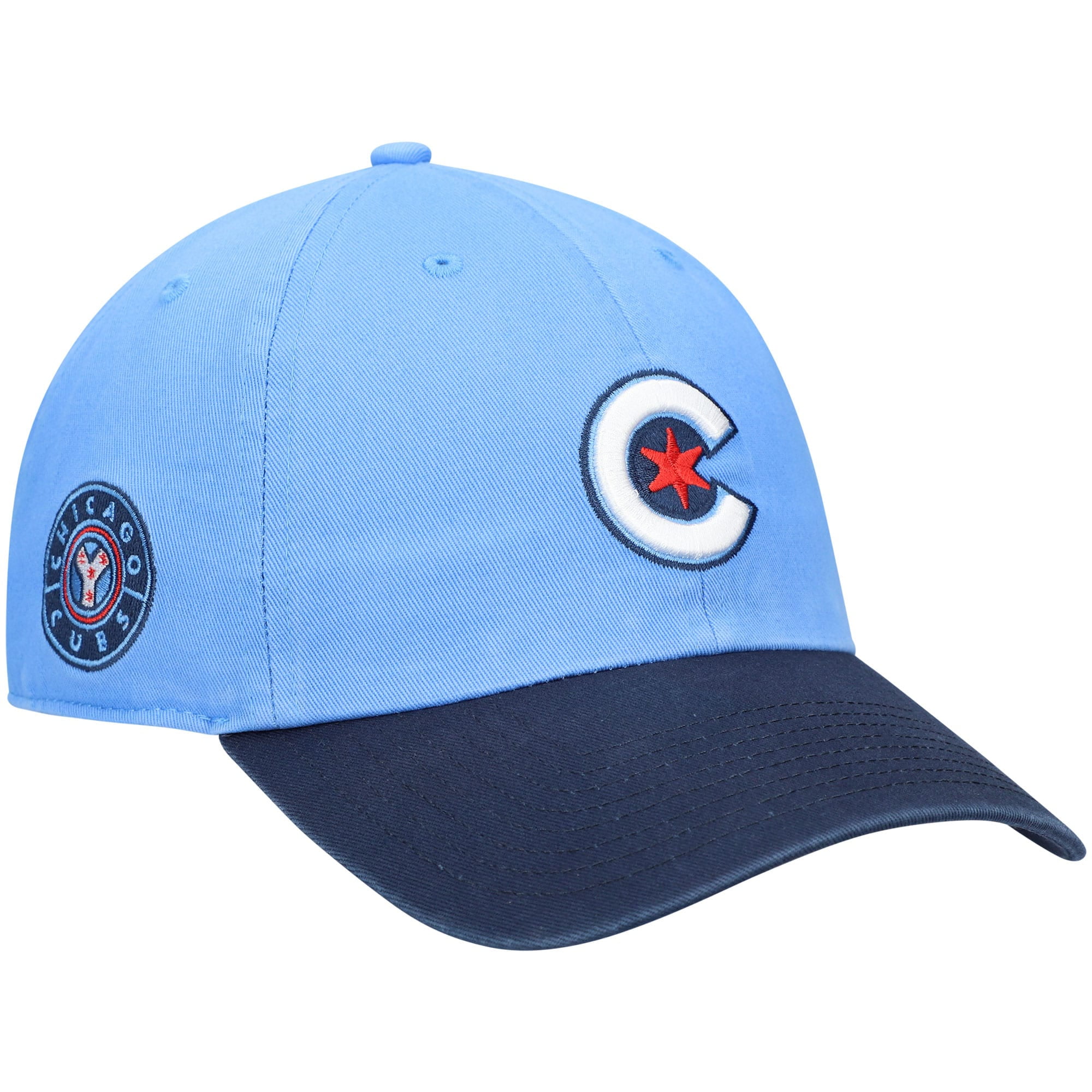Men's '47 Light Blue Chicago Cubs City Connect Clean Up Adjustable Hat