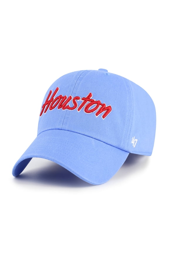 Men's '47 Light Blue Houston Cougars Script Clean Up Adjustable Hat