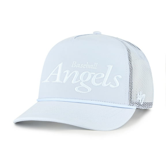Men's '47 Light Blue Los Angeles Angels Foundation Script Hitch Adjustable Trucker Hat