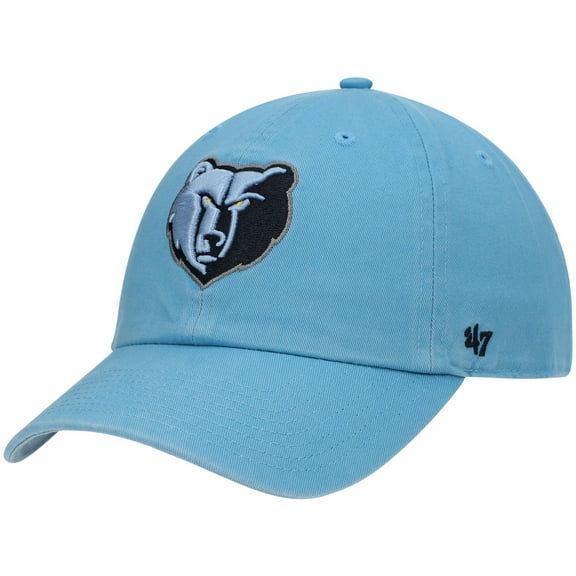 Men's '47 Light Blue Memphis Grizzlies Core Logo Clean Up Adjustable Hat