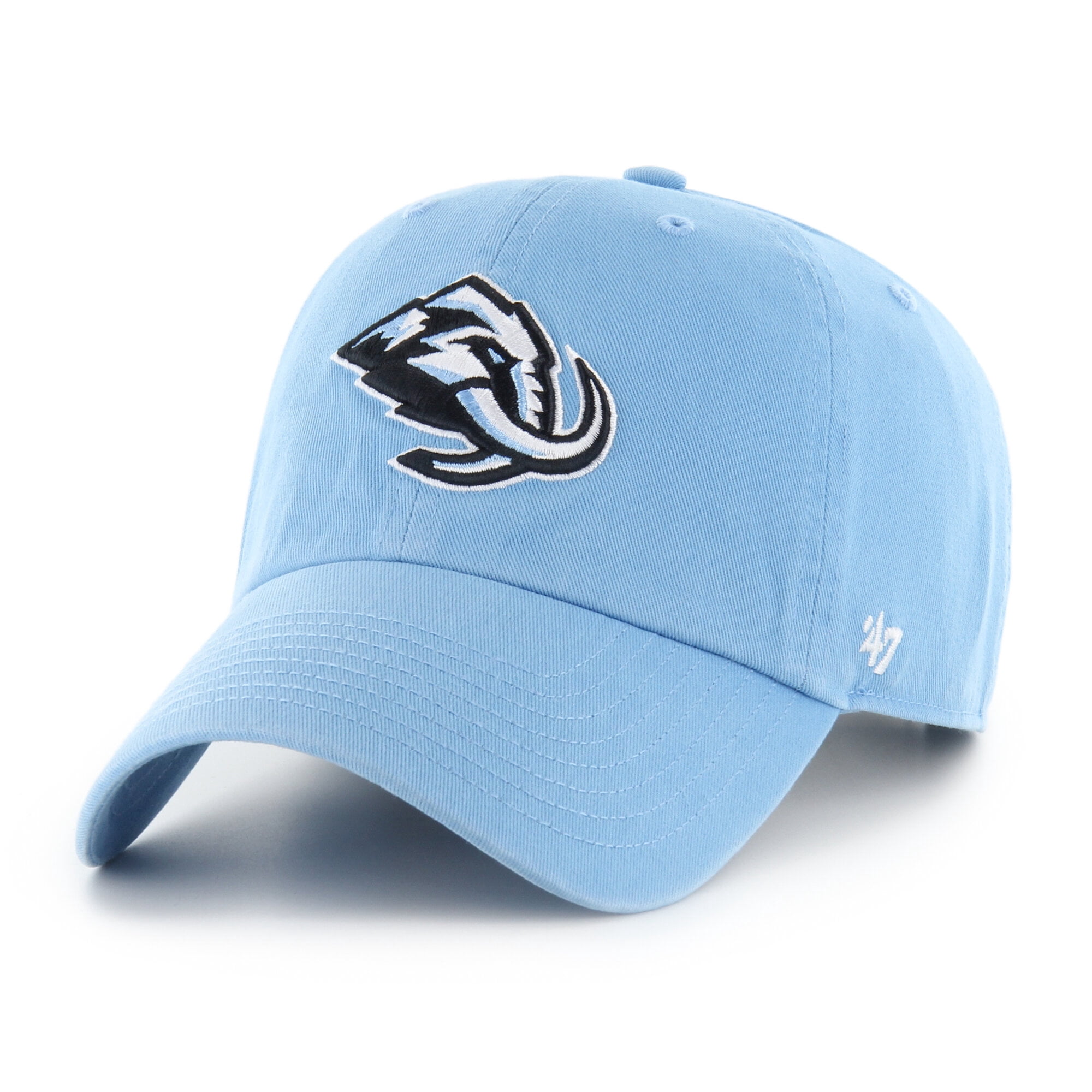 Men's '47 Light Blue Utah Mammoth Logo Clean Up Adjustable Hat