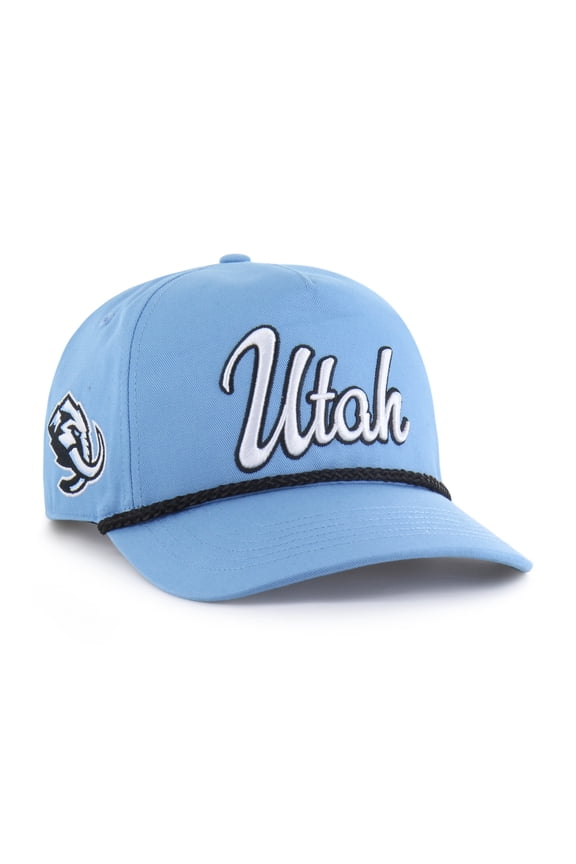 Men's '47 Light Blue Utah Mammoth Overhand Logo Side Patch Adjustable Hitch Hat