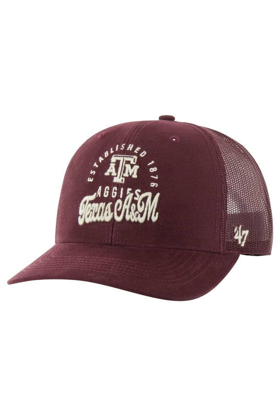 Men's '47 Maroon Texas A&M Aggies Pitstop Trucker Adjustable Hat