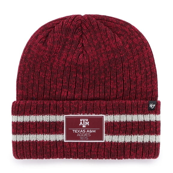 Men's '47 Maroon Texas A&M Aggies Stika Cuffed Knit Hat with Pom