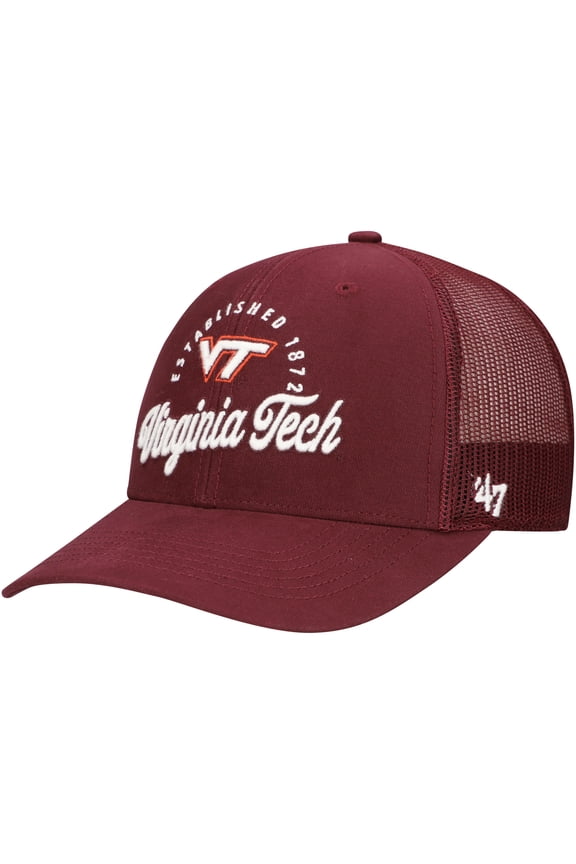 Men's '47 Maroon Virginia Tech Hokies Pitstop Trucker Adjustable Hat