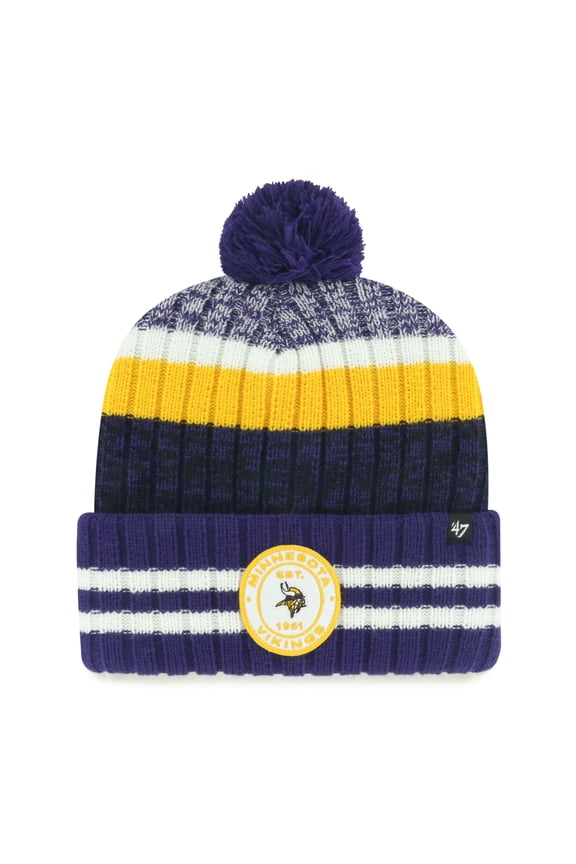 Men's '47 Minnesota Vikings Quiver Cuffed Knit Hat with Pom