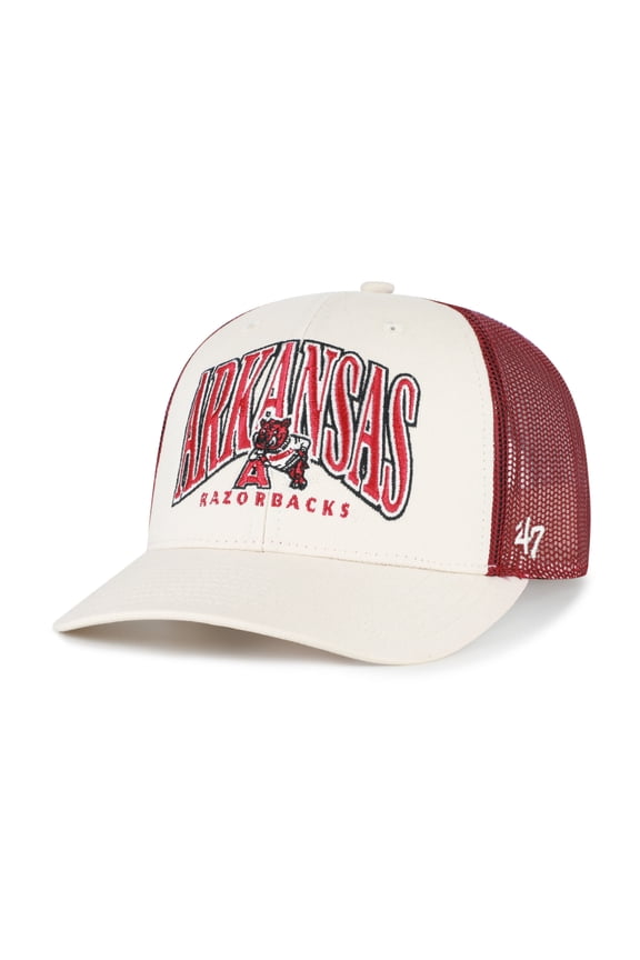 Men's '47  Natural Arkansas Razorbacks Drawbridge Trucker Adjustable Hat