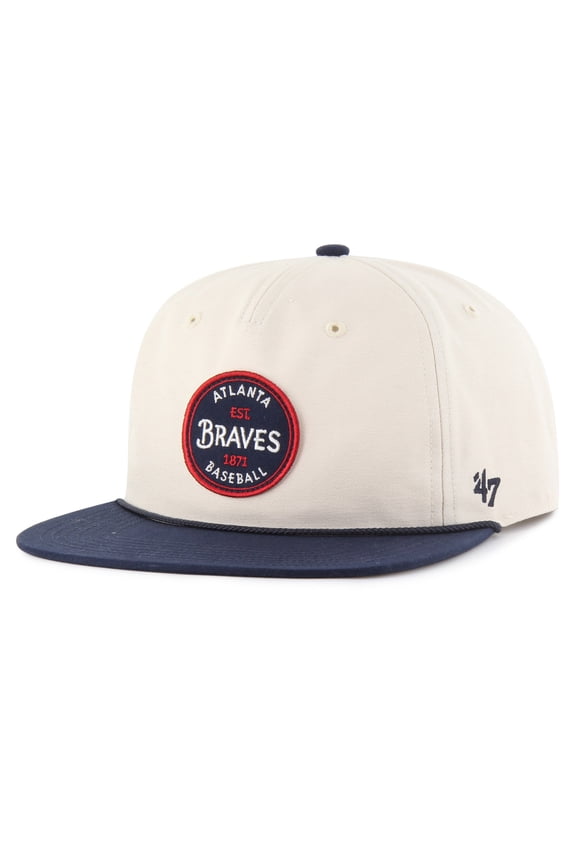 Men's '47 Natural Atlanta Braves Payson Captain Adjustable Hat