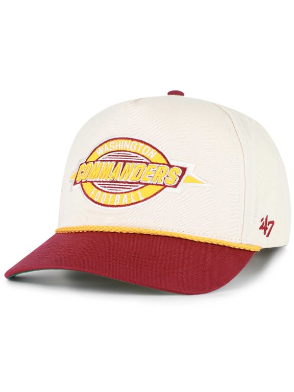 Men's '47 Natural/Burgundy Washington Commanders Frame Out Two-Tone Hitch Adjustable Hat