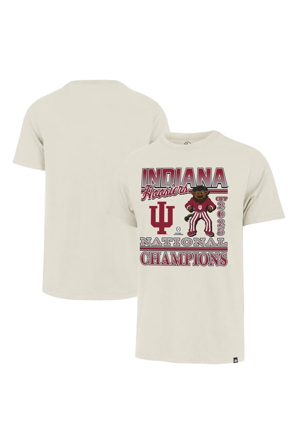 Men's '47 Natural Indiana Hoosiers College Football Playoff 2025 National Champions Big & Tall Mascot T-Shirt