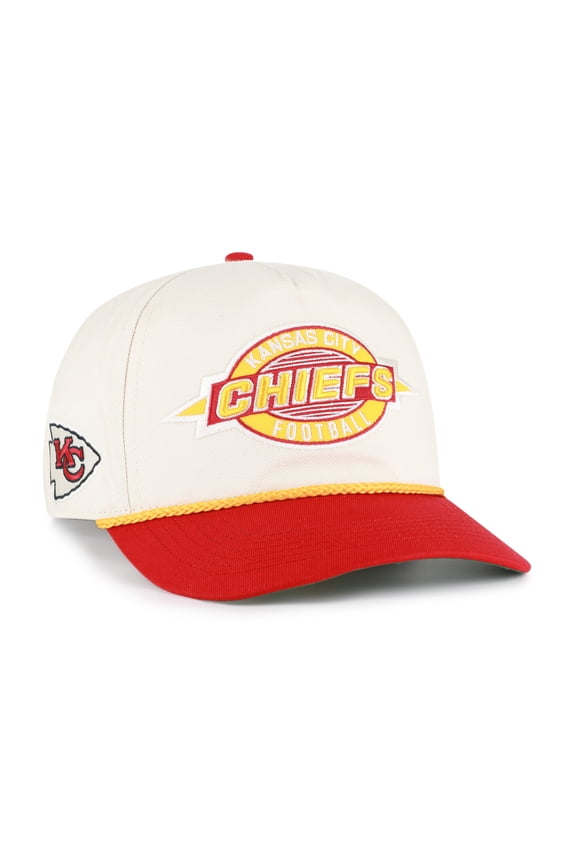 Men's '47  Natural Kansas City Chiefs Frame Out Two Tone Hitch Adjustable Hat