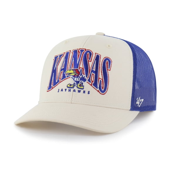 Men's '47  Natural Kansas Jayhawks Drawbridge Trucker Adjustable Hat