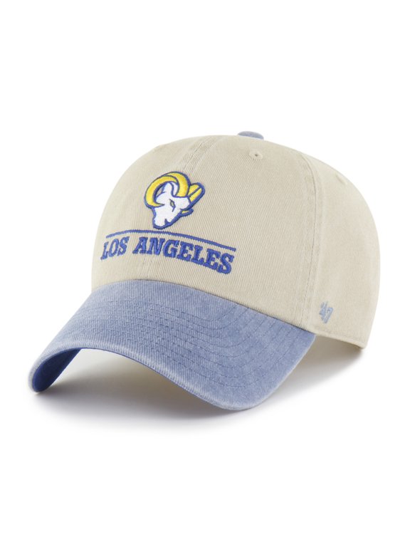 Men's '47 Natural Los Angeles Rams Logo Line Clean Up Adjustable Hat